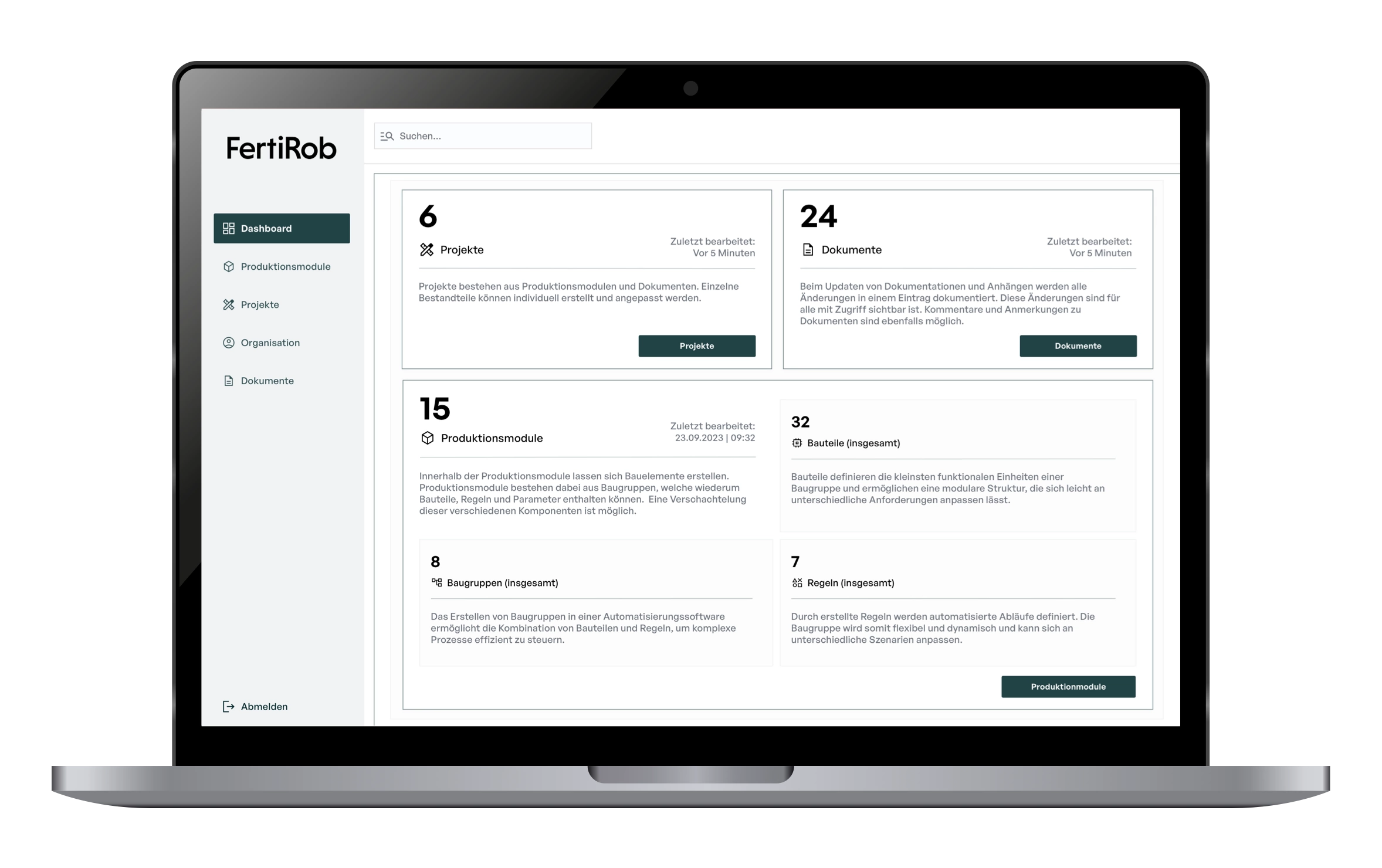 Abbildung: Fertirob Dashboard