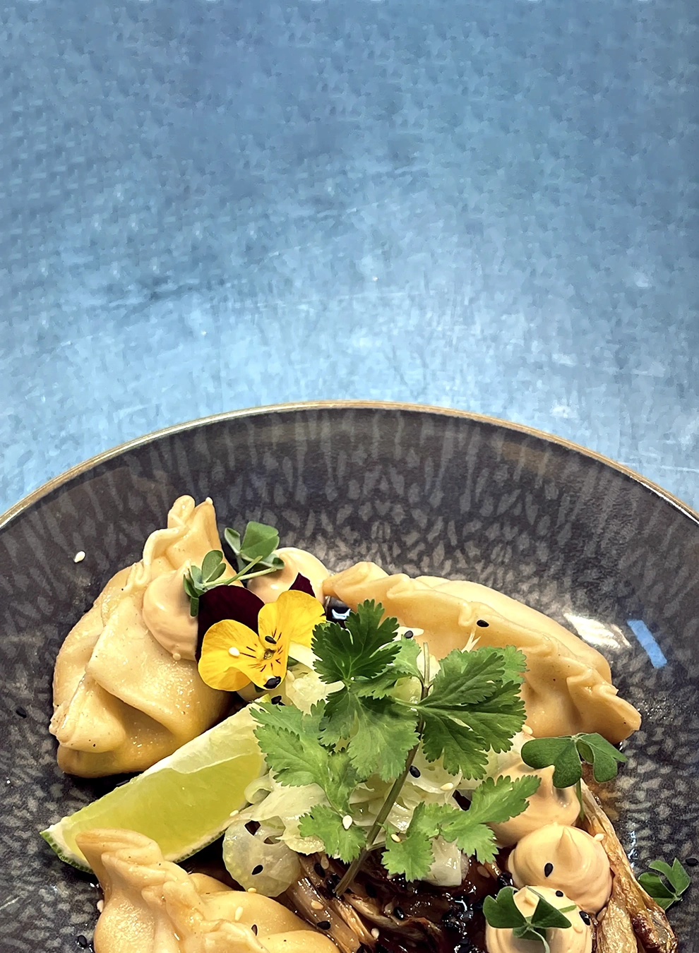Abbildung: Dumplings mit Limette und Koriander