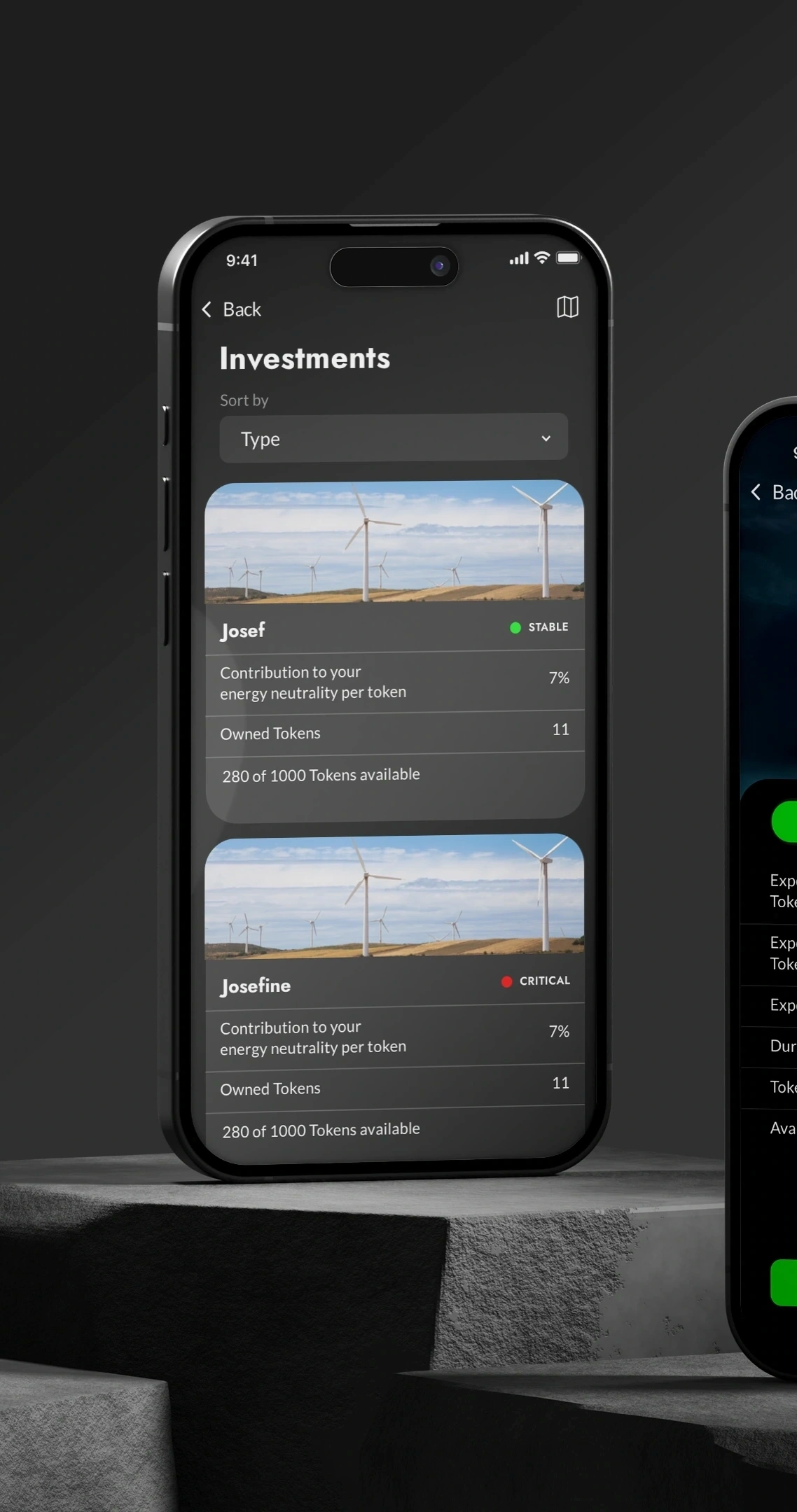 Abbildung: Renevis App Investments und Anlagendetails