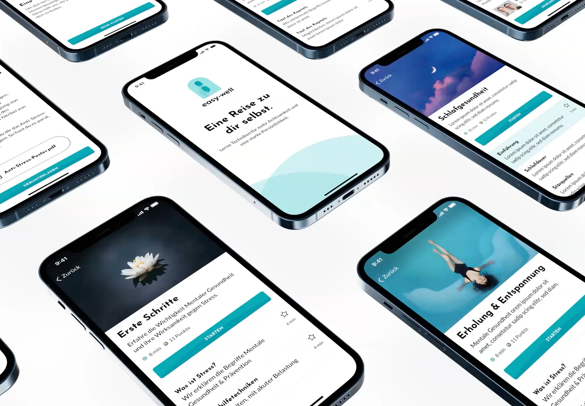 Abbildung: App Screendesign Easy-Well