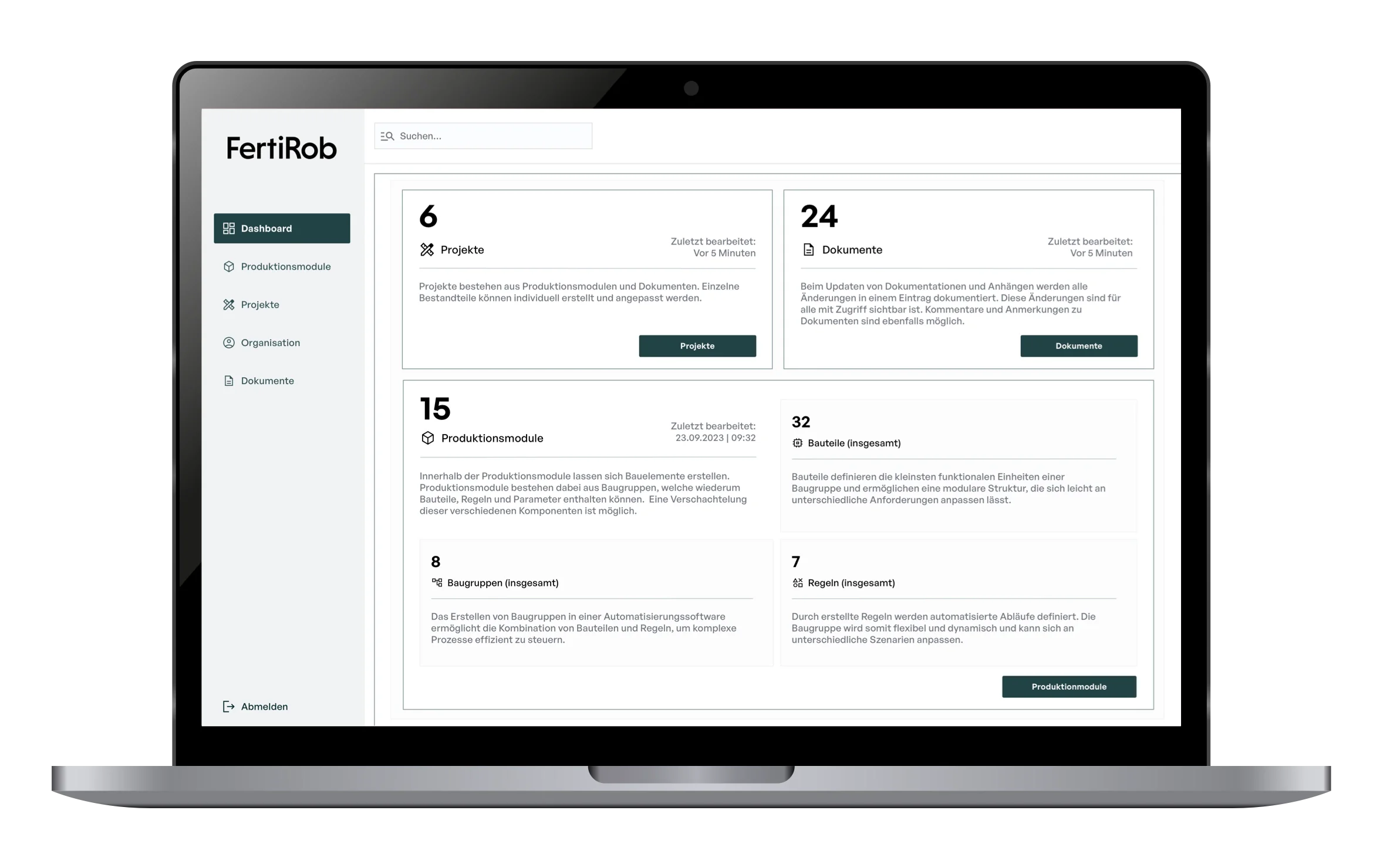 Abbildung: Fertirob Dashboard